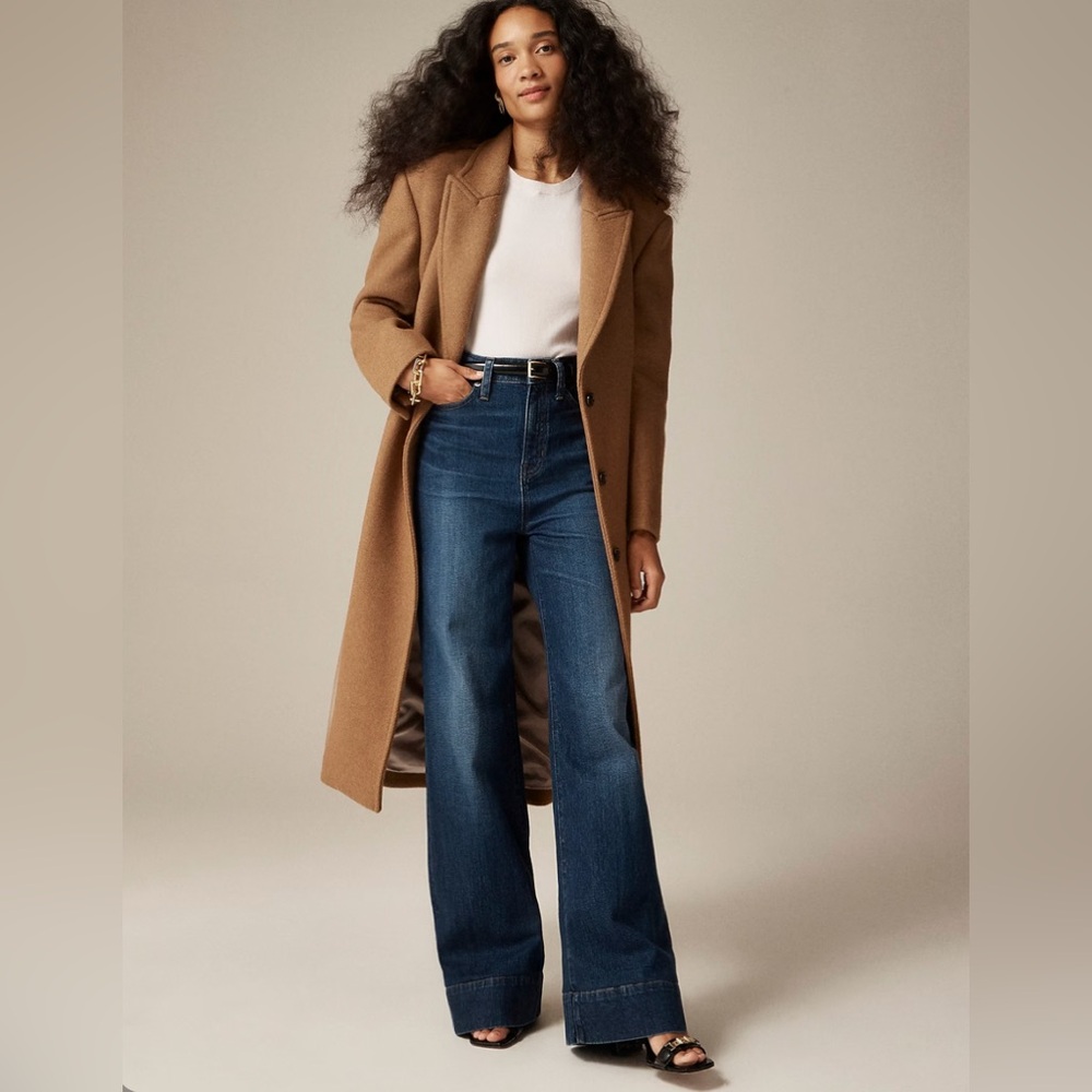 J. Crew Dark Blue Wide-Leg Jeans
